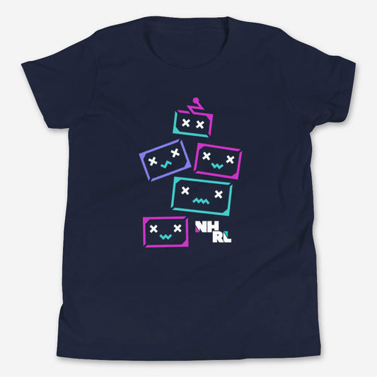 Bot Stack Youth T-Shirt (Navy)